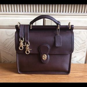 “Vintage” Coach Willis-Mahogany leather